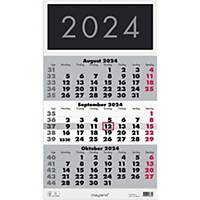 Vægkalender Mayland 0666 40 Trippelplanner, 12 x 3 måneder, 2024, 28,5 x 50 cm