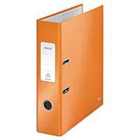 Leitz 180° Wow Laminated A4 , 80mm Spine, Lever Arch File Orange