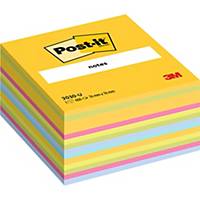 Notas adesivas Post-it - 76 x 76 mm - variados - Cubo de 450