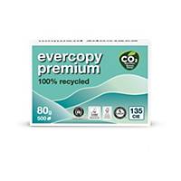 Papel reciclado Evercopy Premium - A4 - 80 g/m2 - Caja 5 paquetes 500
