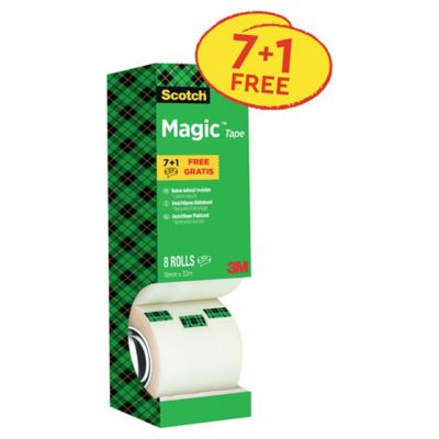 Klebeband Scotch Magic 810, 19 mmx33 m, beschriftbar, 7+1 gratis, Pk. à 8 Stk.