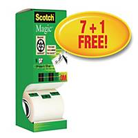 SCOTCH MAGIC TAPE 19MMX33M - PACK OF 8 (INCLUDES 1 FREE ROLL)