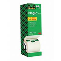 Scotch Magic Tape 19mmx33M - Pack of 8 (Includes 1 Free Roll)