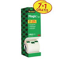 Scotch® Magic™ Onzichtbaar plakband 810, B19 mm x L33 m, voordeelpak 7+1 GRATIS