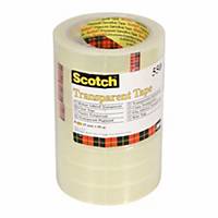 Scotch 550 adhesive tape, 19 mm x 66 m, transparent, package of 8 pcs
