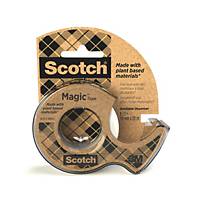 Scotch® Magic™ tape A Greener Choice, 1 rulle, 19mm x 20m + 1 genbrugsdispenser