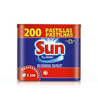 Caja de 200 pastillas Sun Professional todo en 1 para lavavajillas