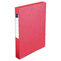 Lyreco documentbox, glanskarton, rug 40 mm, rood, per opbergdoos