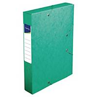 Boîte à documents Lyreco, carton brillant, dos 60 mm, verte, la boîte