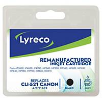 Lyreco Tintenpatrone komp. mit Canon CLI-521, Inhalt: 11ml, schwarz
