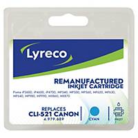 Lyreco Tintenpatrone komp. mit Canon CLI-521, Inhalt: 11ml, cyan