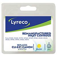 Lyreco Tintenpatrone komp. mit Canon CLI-521, Inhalt: 11ml, gelb