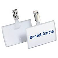 Durable 8216 Clickfold badge with clip 90x54mm - pack of 25