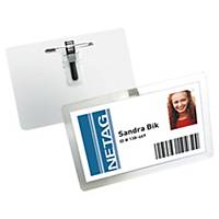 Name tags Durable 8230-19, 54 x 90 mm, self-laminating, pack of 25 pcs