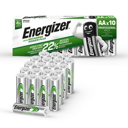 Energizer - Pack de 3 - Energizer, Power Plus Rechargeable AA/HR6, pack de  4 Piles