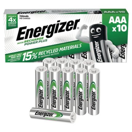 Offer Doe het niet Omtrek Energizer RC03/AAA Power Plus oplaadbare batterij, 700 mAh, per 10  batterijen