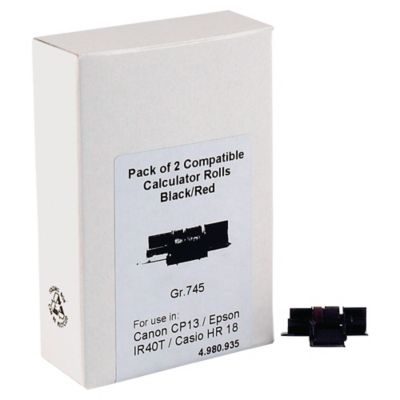 IR40T COMPATIBLE INK RIBBON BLACK / RED - PACK OF 2