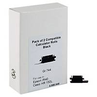 Compatibele inktrol voor rekenmachines IR40 (GR 744), zwart, pak van 2