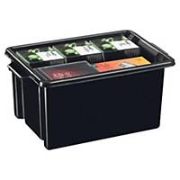 Strata Aufbewahrungsbox 48 Liter, PP, 600x390x280mm, schwarz, 5 Stück