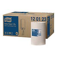 Tork White M1 Mini Centrefeed 1 Ply Wiping Paper Roll 120M - Pack of 11