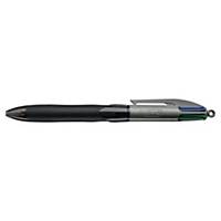 Bic® 4-colours, retractable ballpoint pen, medium, with grip