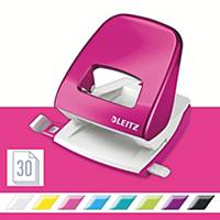 Leitz WOW Hole Punch 30 Sheets Metal Pink