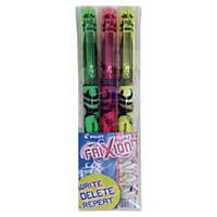 Pilot Frixion Light Erasable Highlighter Assorted Colours - Wallet of 3