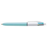 Penna a sfera BiC 4 colori Divertente, turchese/viola/rosa/verde pastello