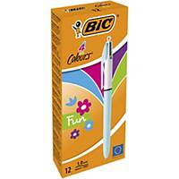 Bic 4 Colour Pro Retractable Ballpoint Pens Box 12 