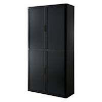 Armario con puertas de persiana Paperflow Easy Office - 1100 x 2040 mm - negro