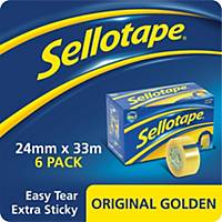 Sellotape Golden Tape 24mmx33M - Pack of 6