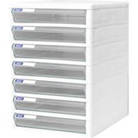 ORCA TCB-7 CABINET 7 DRAWERS WHITE/CLEAR