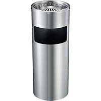 Ashtray And Waste Bin Stainless Silver