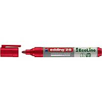 Whiteboard Marker Edding 28 Ecoline, round tip, line width 1,5-3 mm, red