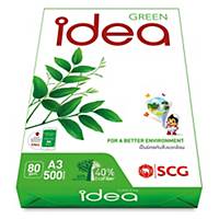 IDEA GREEN COPY PAPER A3 80G - WHITE - REAM OF 500 SHEETS