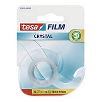 Taśma klejąca TESA Film Crystal, przezroczysta, 19 mm x 10 m, na podajniku