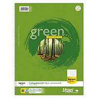 Bloc collège Ursus Green, A4+, quadrillé 5 mm, 70 g/m2, 80 feuilles