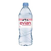 Evian mineral water bottle 1l - pack of 6 bottles