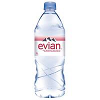 Evian mineral water bottle of 1l - pack of 6