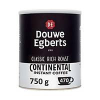 Douwe Egberts Continental Rich Roast Instant Coffee Tin 750G