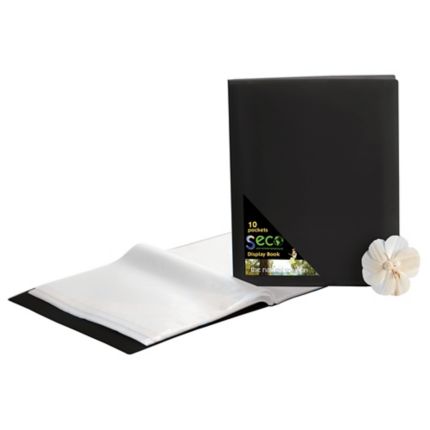 Seco A4 Oxo-Biodegradable and Recyclable Display Book with 40 pockets Black 
