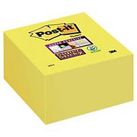 POST-IT SUPER STICKY CUBE 76X76MM 350 SHEETS ULTRA YELLOW