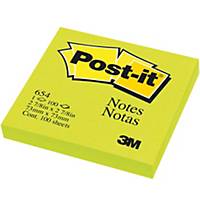 POST-IT 654 NEON NOTES 3   X 3   - NEON LIME