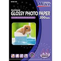 HI-JET PLATINUM GLOSSY PHOTO PAPER A4 200G - PACK OF 100