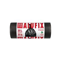 Alufix Müllbeutel, HDPE Polyethylen, 35 l, 30 Stück, schwarz