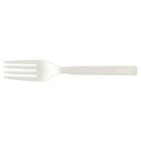 Duni biodegradable disposable cutlery fork 150mm white - pack of 100