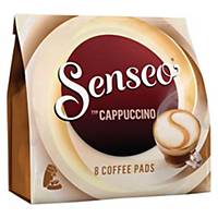 Senseo Kaffeepads Cappuccino, 2 in 1 Kombipads, 8 Pads