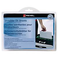 Rexel Shredder Oil Sheets Pack of 12 A5 Size Shredder Maintenance 2101948