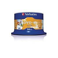 DVD-R Spindel 4.7GB, Verbatim, 43533, 1-16x fullprint o.L, Packung à 50 Stück