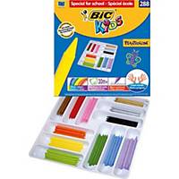 Pastel Bic® Kids Plastidecor, couleurs assorties, pack classe de 288 pastels